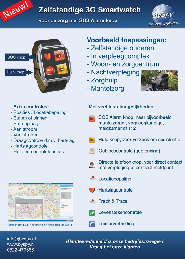 Zelfstandige Smartwatch voor de zorg